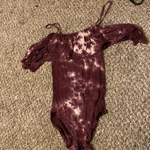 Purple tie-dye bodysuit